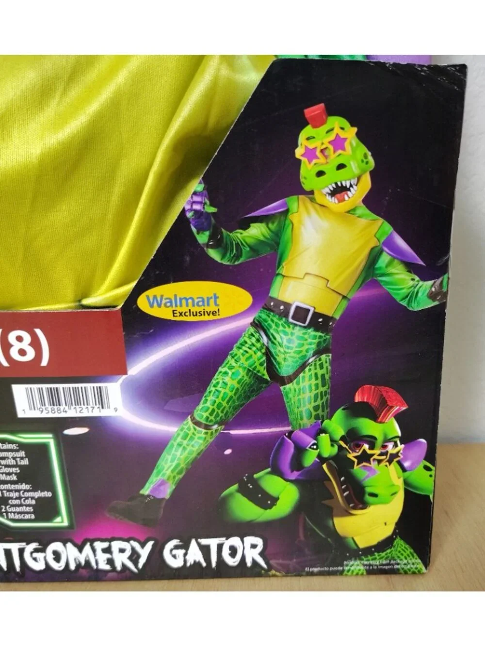 FNAF Security Breach Montgomery Gator Boys Costume Medium 8 Rubies 4 Piece New